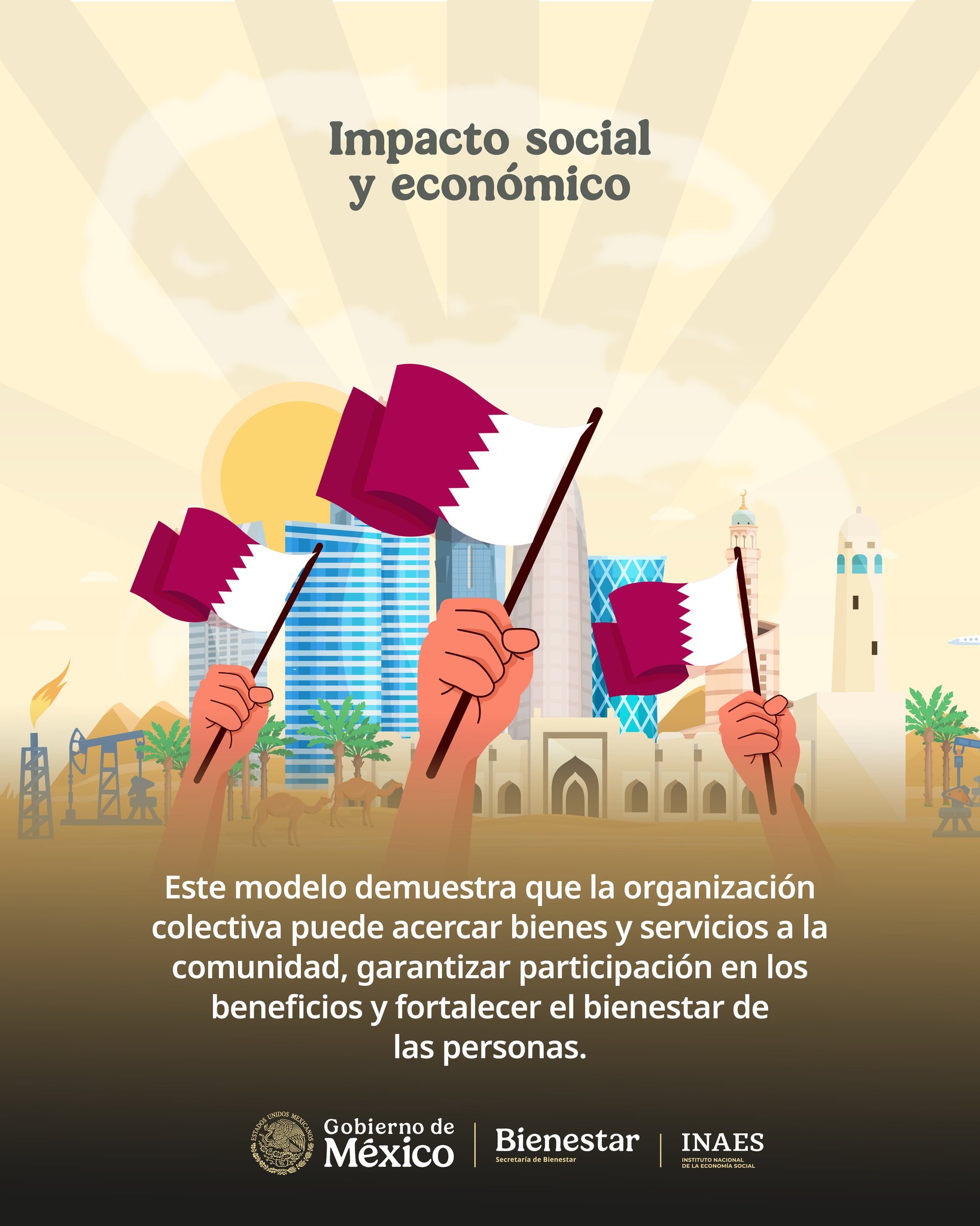 Ilustracion sobre impacto social y economico del cooperativismo